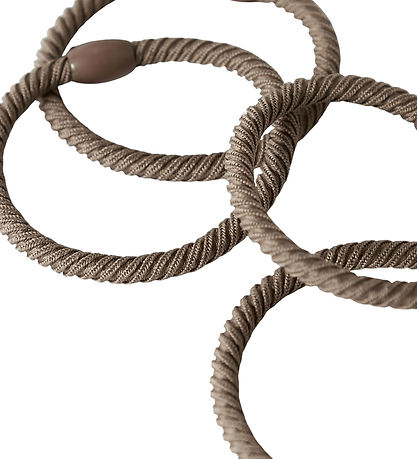 Name It Hårelastikker - 4-pak - NkfJolena - Brown Lentil