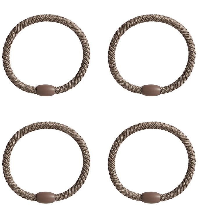 Name It Hårelastikker - 4-pak - NkfJolena - Brown Lentil