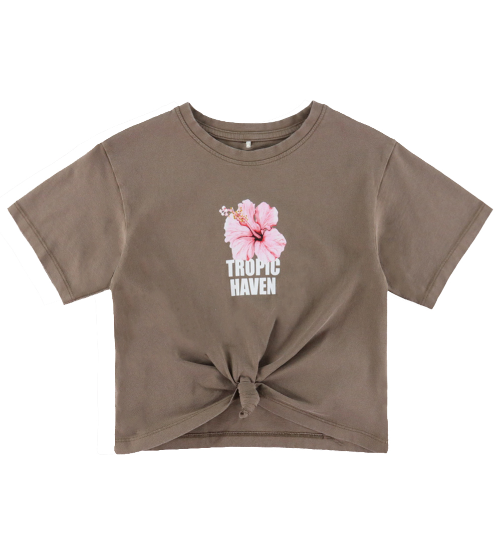 Name It T-Shirt - NkfHasel - Brown Linse - Name It - 6 Jahre (116) - T-Shirts