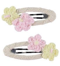 Name It Hårspænder - 2-pak - NmfJoflower - Double Cream