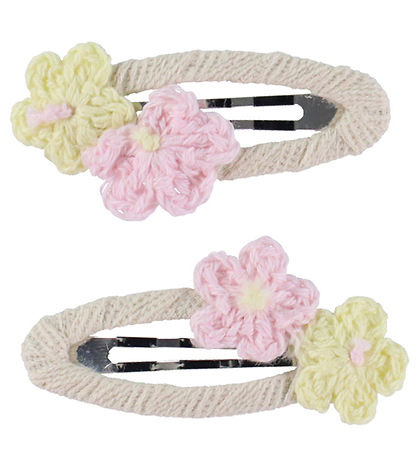 Name It Hårspænder - 2-pak - NmfJoflower - Double Cream