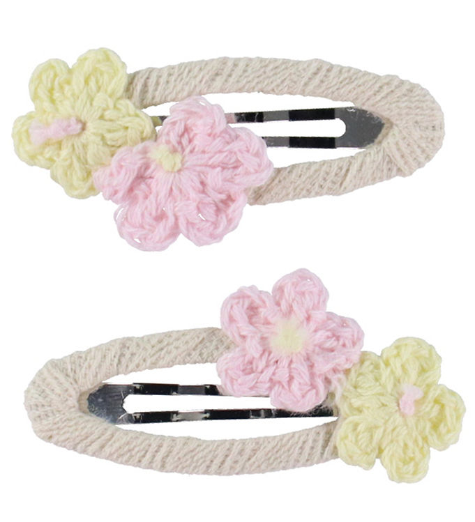 Name It Hårspænder - 2-pak - NmfJoflower - Double Cream