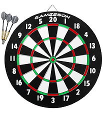 Bex Sport spil -Dartsæt m. 6 Pile Og Dobbeltsidet Skive - Family