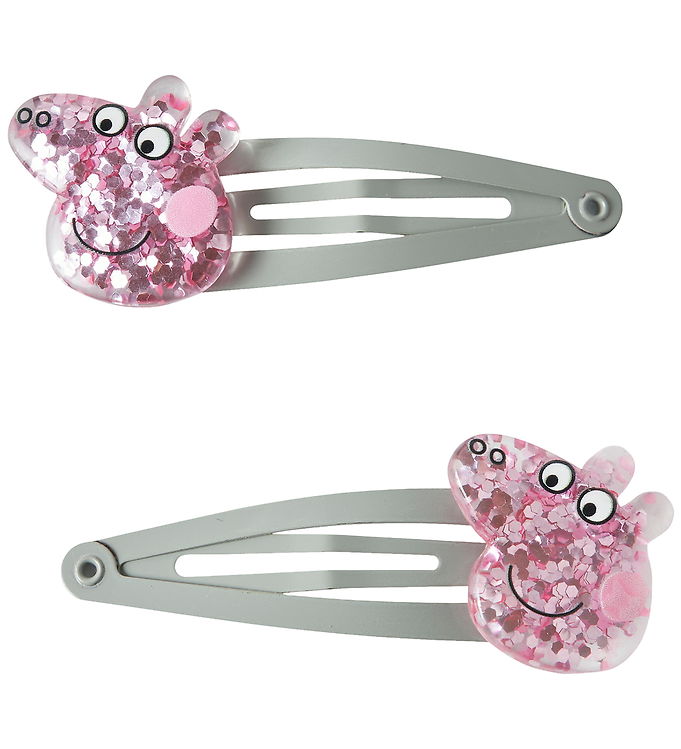 Name It Hårspænder - 2-pak - NmfArna - Peppa Pig - Pale Aqua