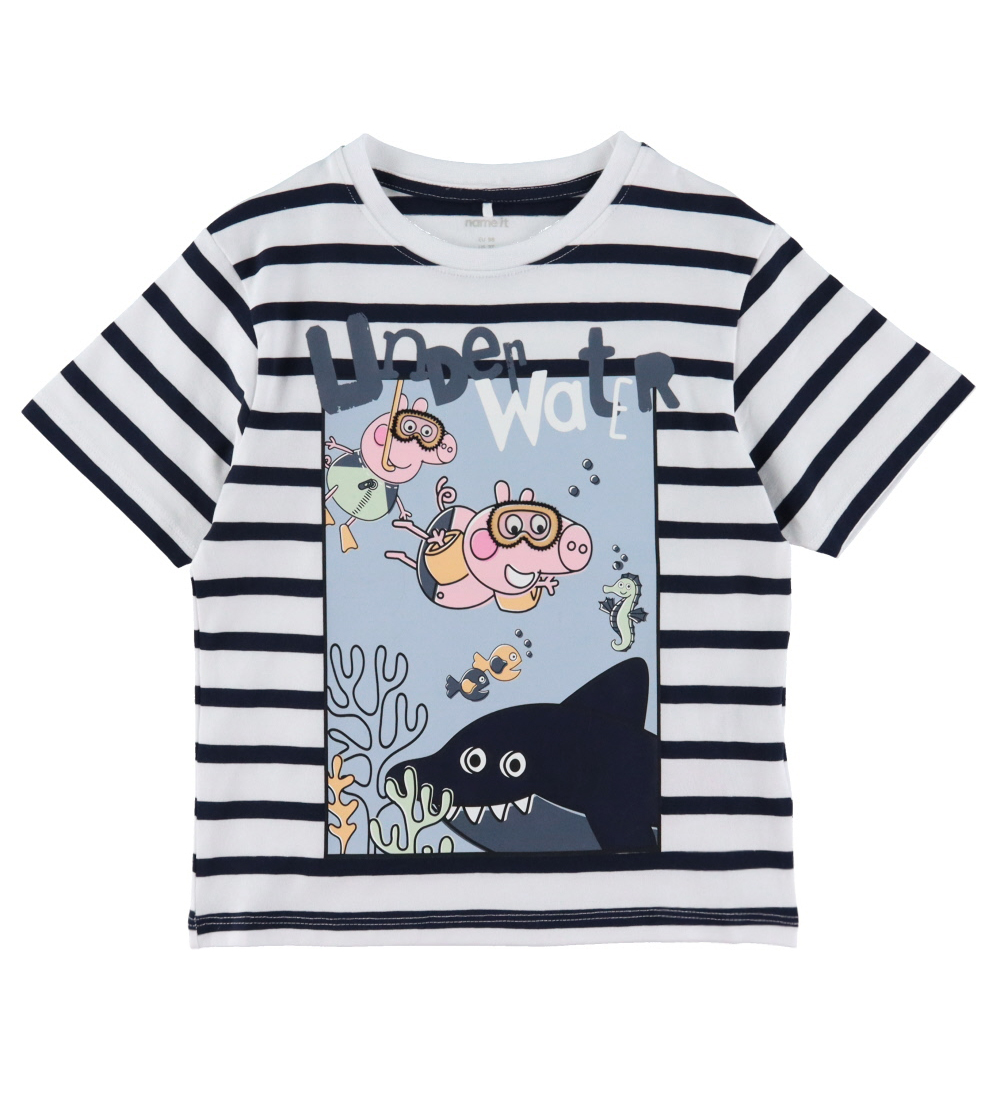 Name It T-Shirt - NmmArrow - Peppa - Bright White - Name It - 3 Jahre (98) - T-Shirts