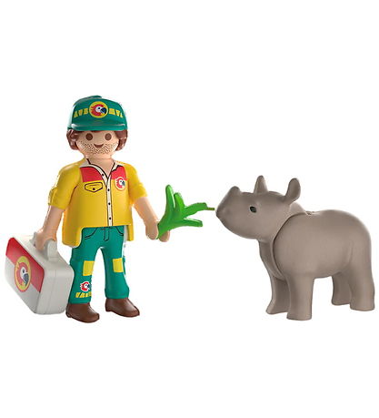 Playmobil DuoPack - Ranger With Rhino - 72025 - 10 Dele
