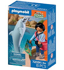 Playmobil Zoo - Dolphin and Visitor - 72091 - 8 Dele