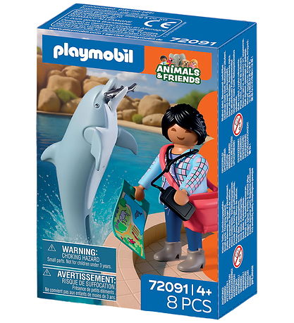 Playmobil Zoo - Dolphin and Visitor - 72091 - 8 Dele