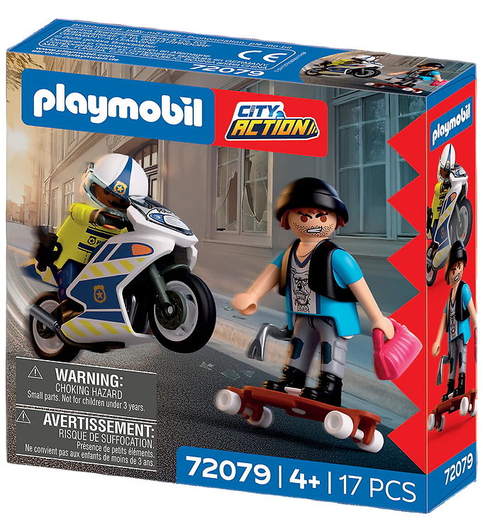 Playmobil City Action - Motorcykeljagt - 17 Dele - 72079