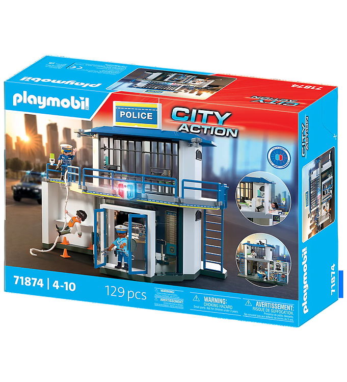 Playmobil City Action m. Lys - Politistation med Efterforsknings