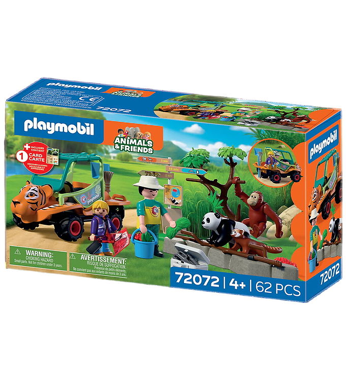 Playmobil Animals & Friends - Zoo: Dyrepasser med Køretøj - 62 D