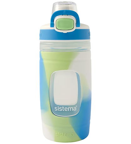 Sistema Drikkedunk - Soft Grip Bottle 473 ml. - Hvid/Blå/Grøn