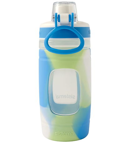 Sistema Drikkedunk - Soft Grip Bottle - 473 ml - Hvid/Blå/Grøn