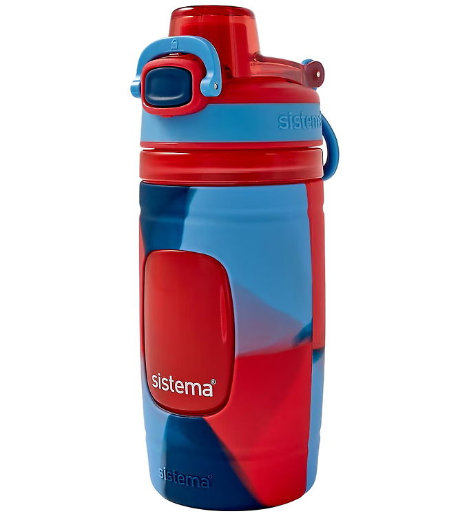 Sistema Drikkedunk - Soft Grip Bottle 473 ml. - Rød/Blå