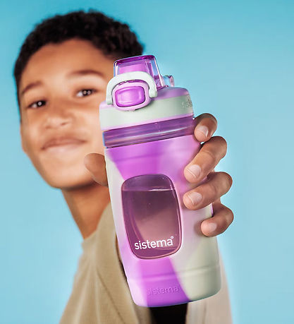 Sistema Drikkedunk - Soft Grip Bottle 473 ml. - Lilla/Grøn