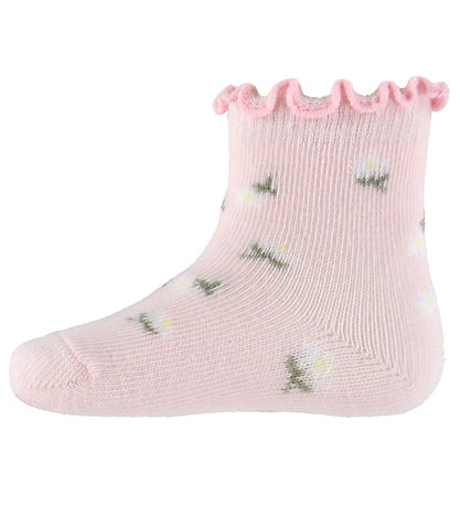 Name It Strømper - 2-pak - NbfJuberry - Cloud Dancer/Cradle Pink
