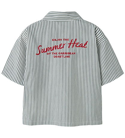 Name It Skjorte - NkmHenri - Garden Topiary/Embr. Urban Red