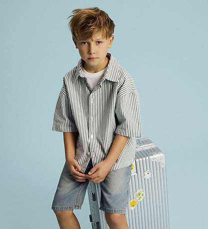 Name It Skjorte - NkmHenri - Garden Topiary/Embr. Urban Red