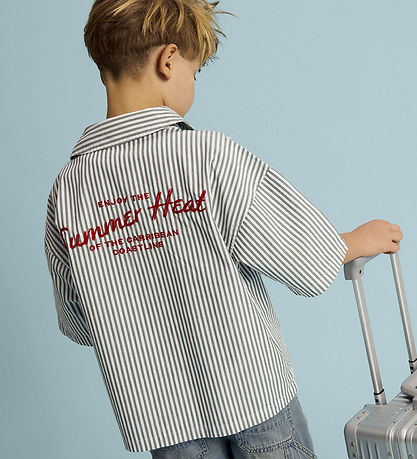 Name It Skjorte - NkmHenri - Garden Topiary/Embr. Urban Red