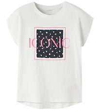 Name It T-shirt - NkfVigea - Bright White/Florals