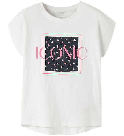 Name It T-shirt - NkfVigea - Bright White/Florals