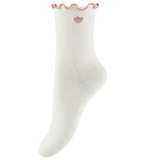 Lil Atelier Strømper - NmfFiducia - Coconut Milk/Strawberry