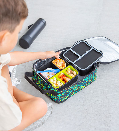 MontiiCo Lunchbox w. 3 compartments - Mento Bite - Midnight