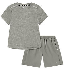 Nike Shortssæt - T-shirt/ Shorts - Smoke Grey
