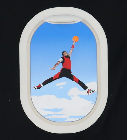 Jordan T-shirt - Plane Window - Black w. Print