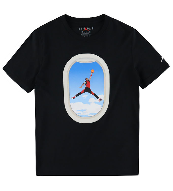 Jordan T-shirt - Plane Window - Sort m. Print