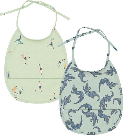 Mikk-Line Hagesmæk - 2-pak - Kort - PU - Croco/ Soccer