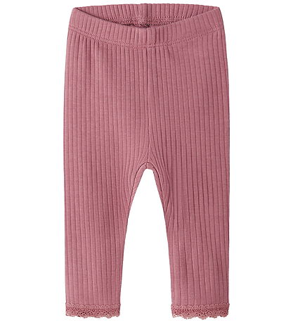 Name It Leggings - Rib - NbfHallie - Mesa Rose