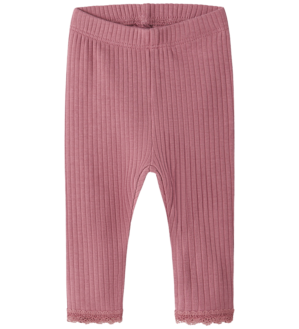 Name It Leggings - Rib - NbfHallie - Mesa Rose - Name It - 62 - Leggings