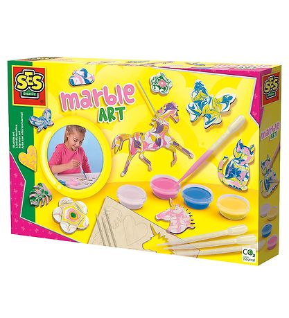 SES Creative Aktivitetssæt - Mal m. Marmorfarver - Dyr SES Creative Aktivitetssæt - Mal m. Marmorfarver - Dyr