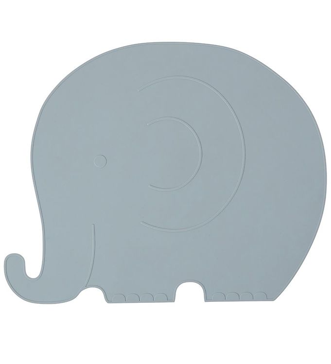 OYOY Dækkeserviet - Henry Elefant - Støvet Blå