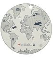 OYOY Dækkeserviet - Silikone - World - Råhvid OYOY Dækkeserviet - Silikone - World - Råhvid