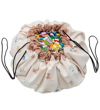 Play&Go Legetøjstæppe - Ø140 - Big Cars