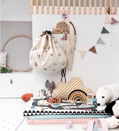 Play&Go Legetøjstæppe - Ø140 - Big Cars