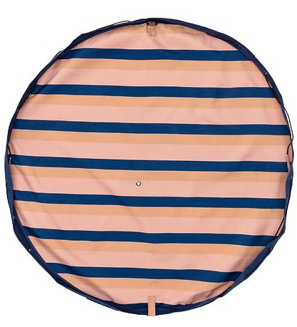 Play&Go Legetøjstæppe - Outdoor - Ø140 - Mokka Stripes