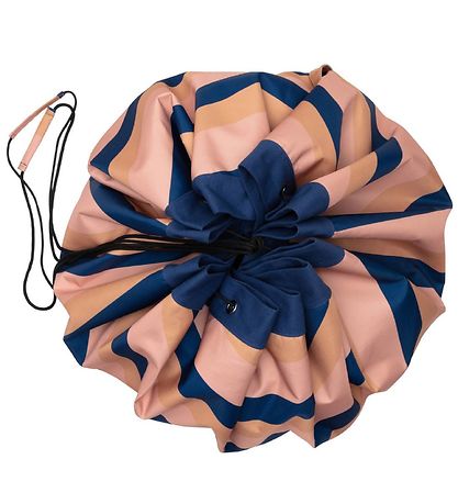 Play&Go Legetøjstæppe - Outdoor - Ø140 - Mokka Stripes Play&Go Legetøjstæppe - Outdoor - Ø140 - Mokka Stripes