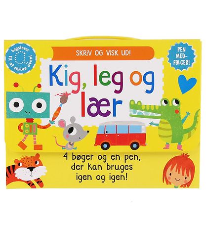 Karrusel Forlag Kuffert m. Bøger - Kig, Leg og Lær