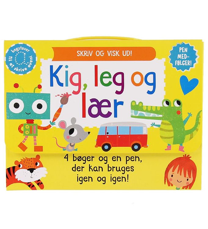 Karrusel Forlag Kuffert m. Bøger - Kig, Leg og Lær