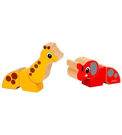 BRIO Magnetisk Legetøj - 6 dele - Giraf og Elefant 30284 BRIO Magnetisk Legetøj - 6 dele - Giraf og Elefant 30284