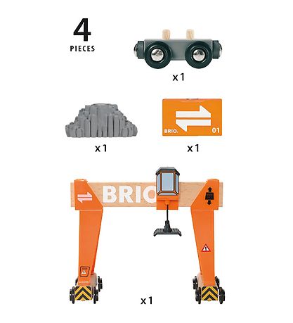 BRIO Kranbane - 4 dele 33732