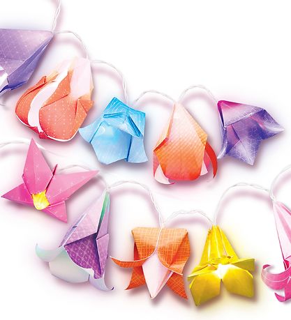 4M - KidzMaker - 180 cm - Origami Lyskæde Blomster