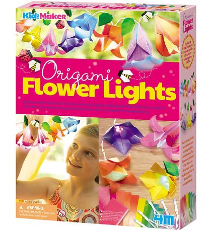 4M - KidzMaker - 180 cm - Origami Lyskæde Blomster 4M - KidzMaker - 180 cm - Origami Lyskæde Blomster