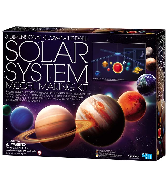 4M KidzLabs Solsystem Planetarium 3D - Selvlysende