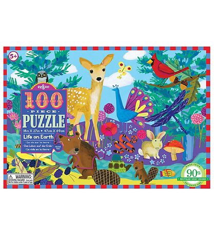 Puzzle Eeboo - 100 Briques - La vie sur Terre Puzzle Eeboo - 100 Briques - La vie sur Terre