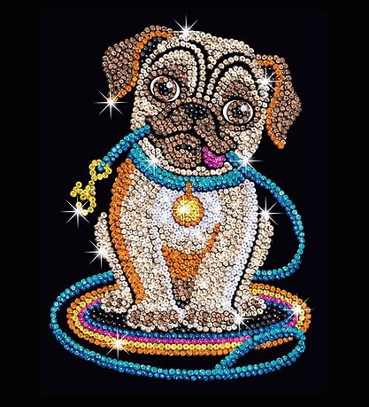 Sequin Art Pailletbillede - Lily - Mops Sequin Art Pailletbillede - Lily - Mops