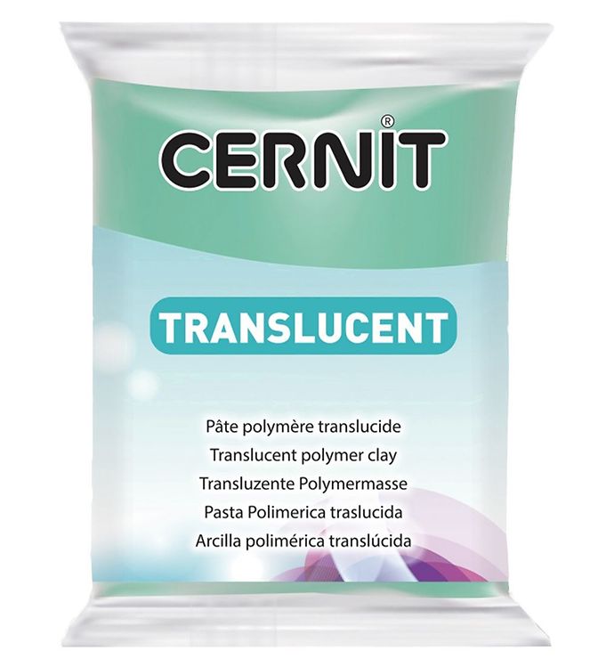 Cernit Polymer Ler - Transparent - Smaragd Grøn billede